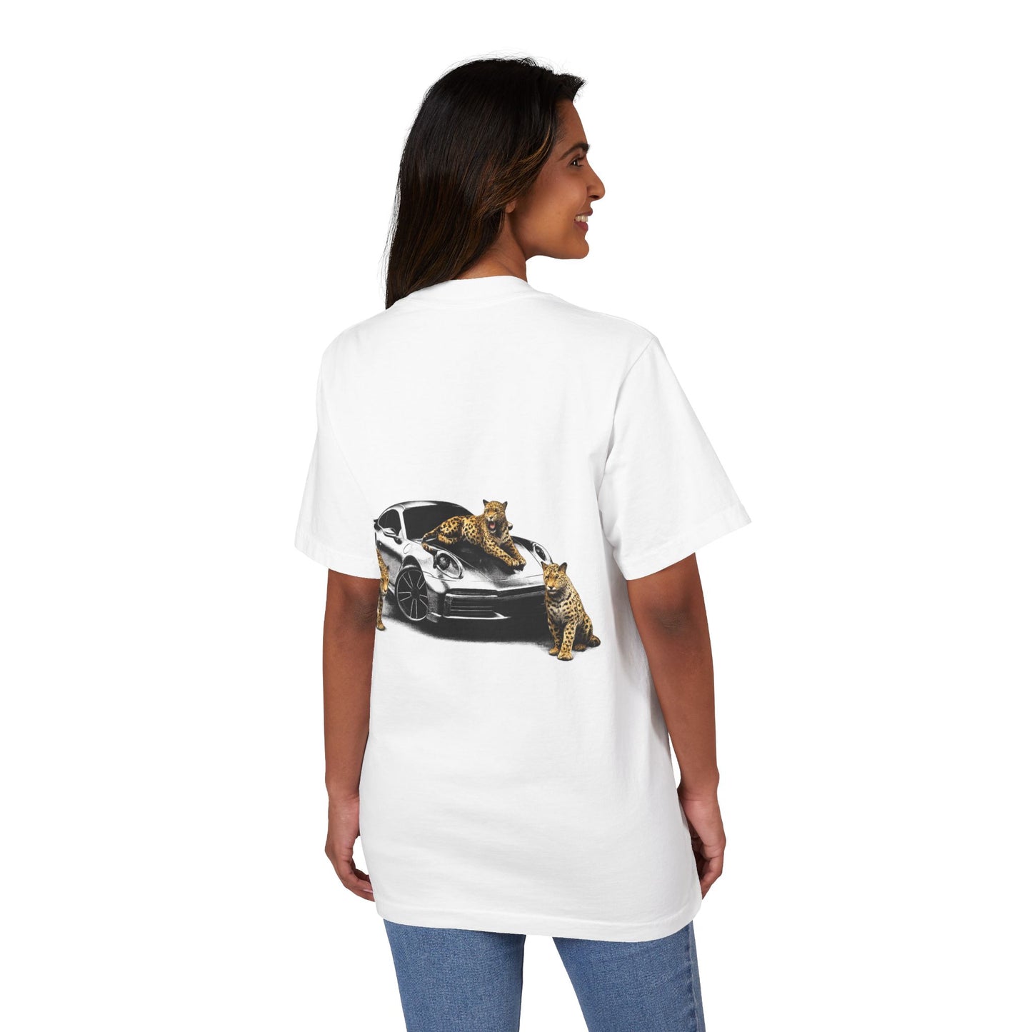 Leopards on sports car Tee