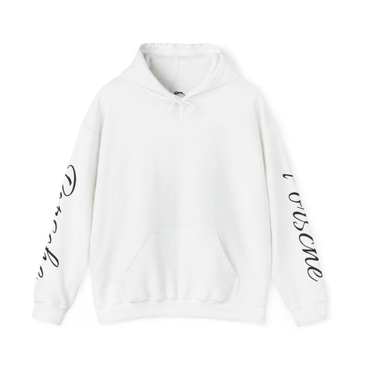 Vintage Porsche Car Hoodie | Script 'Porsche' Sleeve Graphics