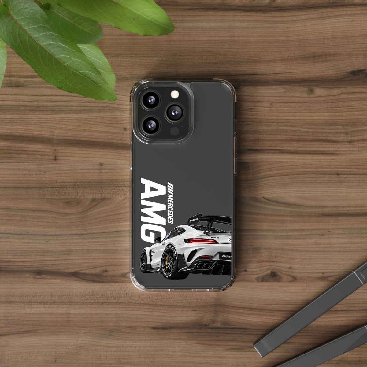 White AMG Car Clear Case