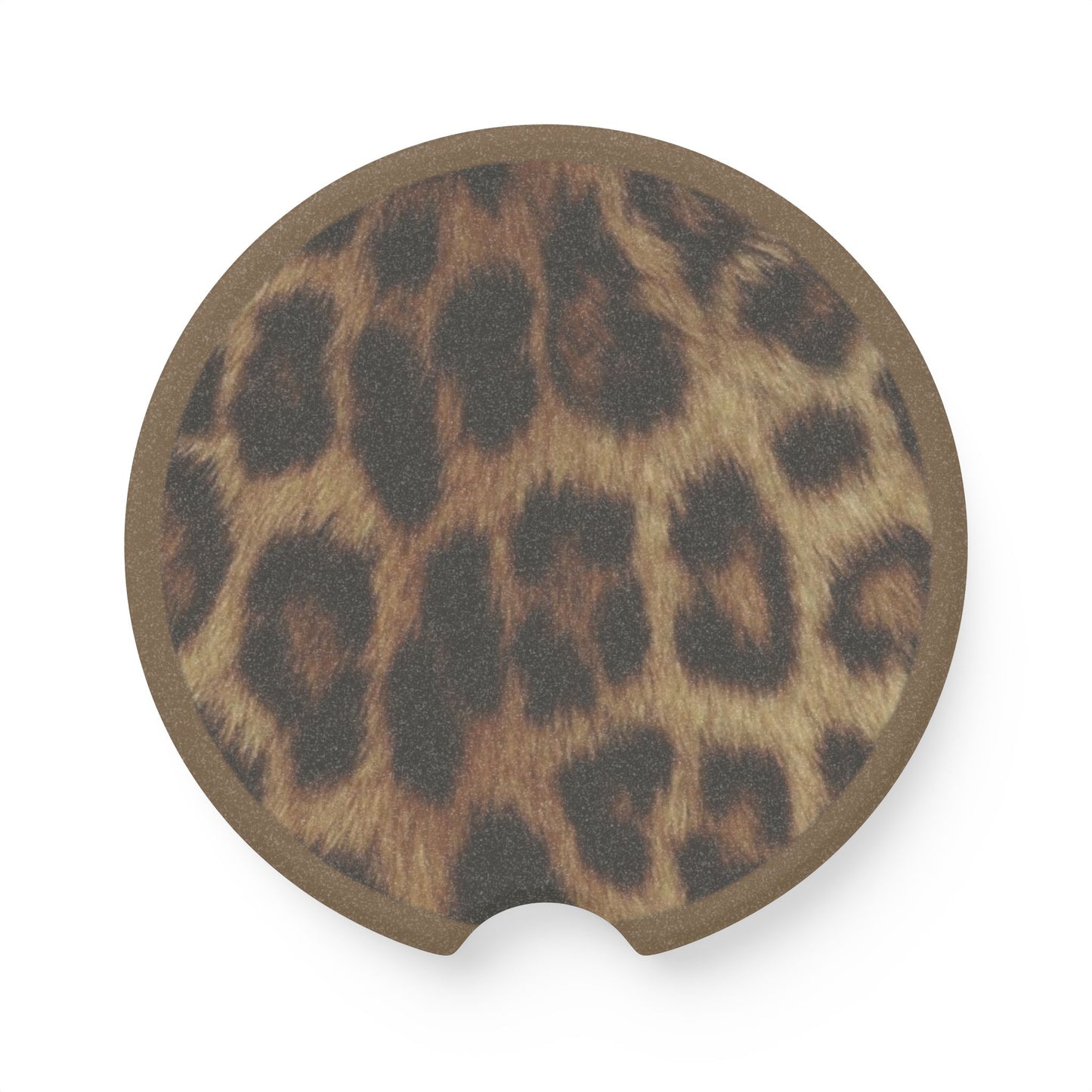 Leopard Print Car Coaster | Soapstone Drink Holder for Cupholders