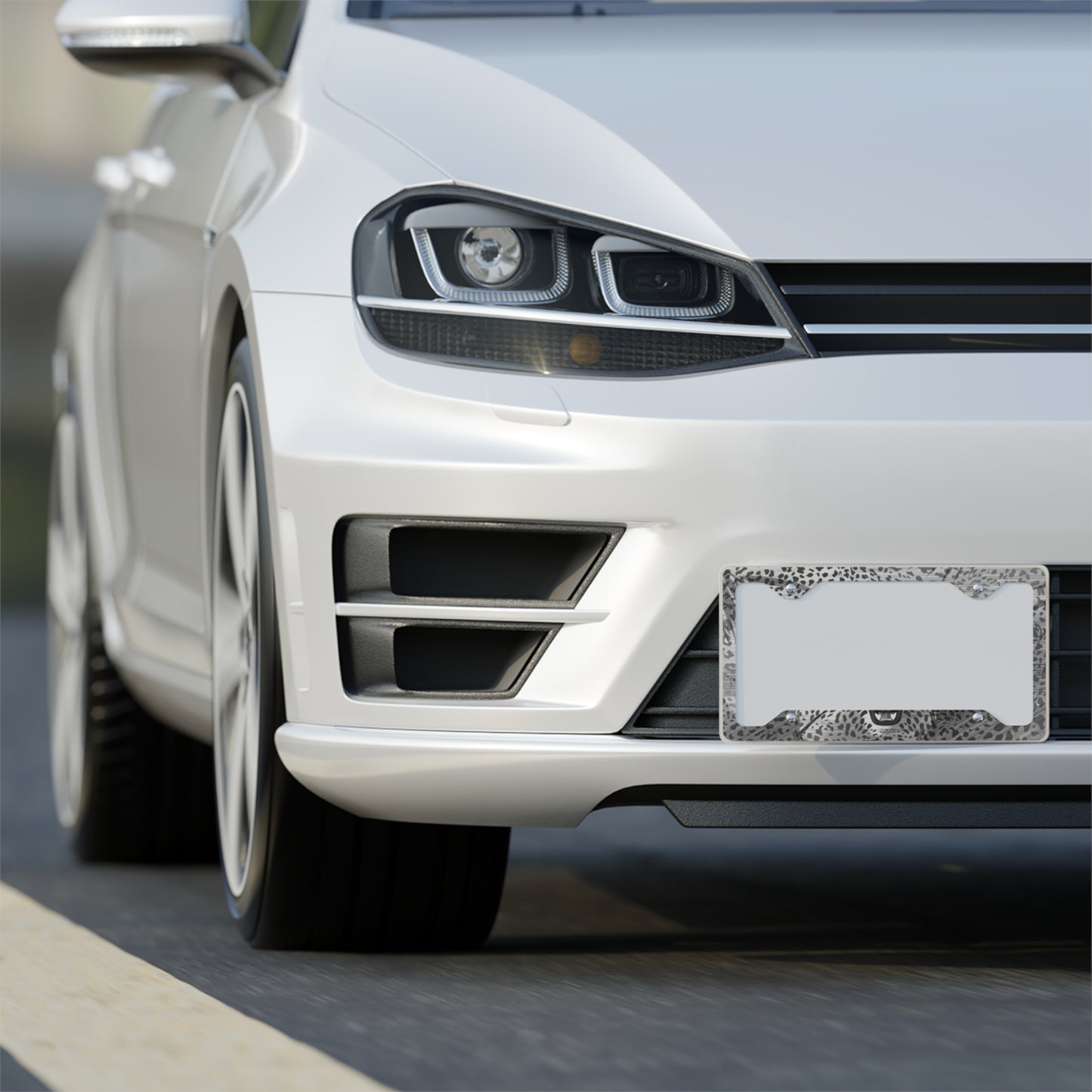 Brushed Stainless Metal License Plate Frame | Slim Decorative Car Frame