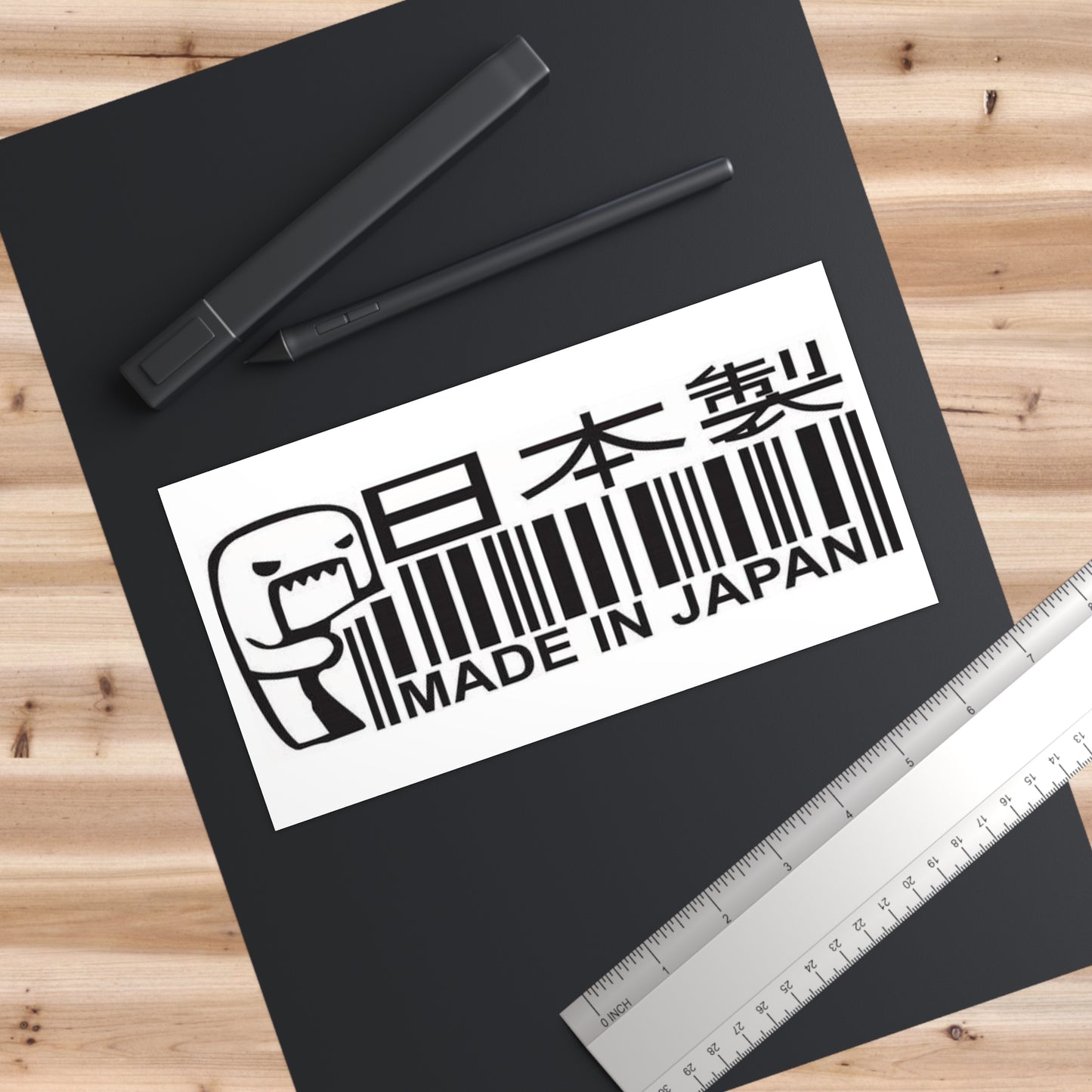 Made in Japan barcode bumper car sticker