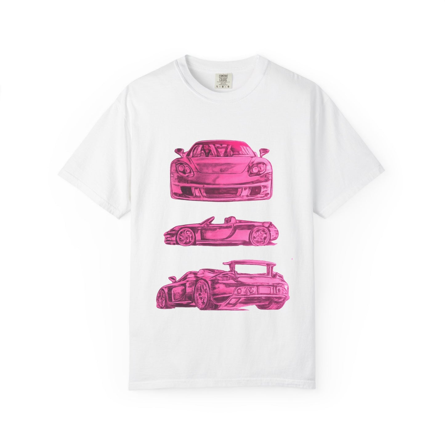 Pink Car Stack T-shirt/Need Money for Porsche